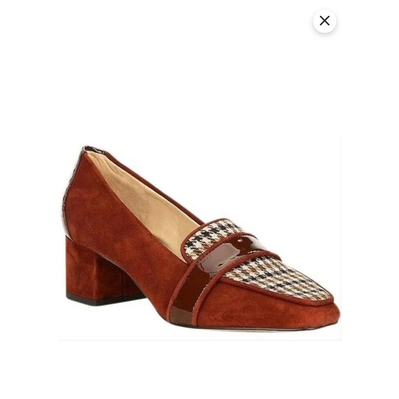 NWT Alex Marie AirFit Block Heel Loafers 9M – Suede Houndstooth Pumps - Picture 1 of 7